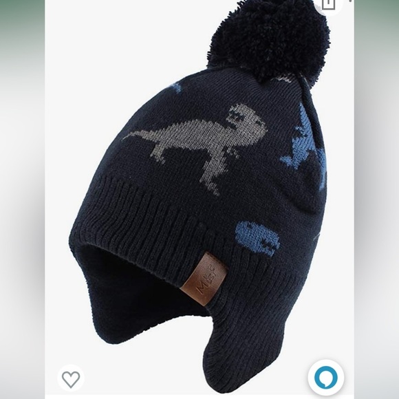 Source Unknown Other - 5/$20 navy blue knit dinosaur hat with ear flaps size 4-7y